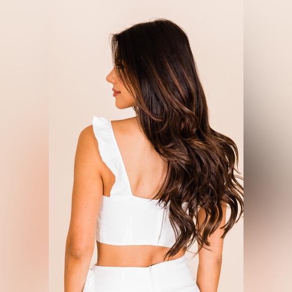 Pink Lily Meant to Be White two piece set - Picture 2 of 5